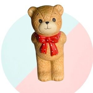 Figurine Porcelain Teddy Bear Collectible Figurine Miniature Bear